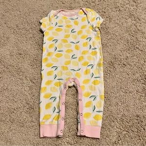 Cloud Island Lemon Romper | Baby Girl | 6-9 Months